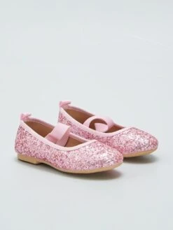 Ballerine Con Paillettes E Cinturino Elastico