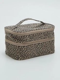 Beauty Case Con Stampa Leopardata