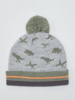Berretto In Maglia Con Stampato 'dinosauro'