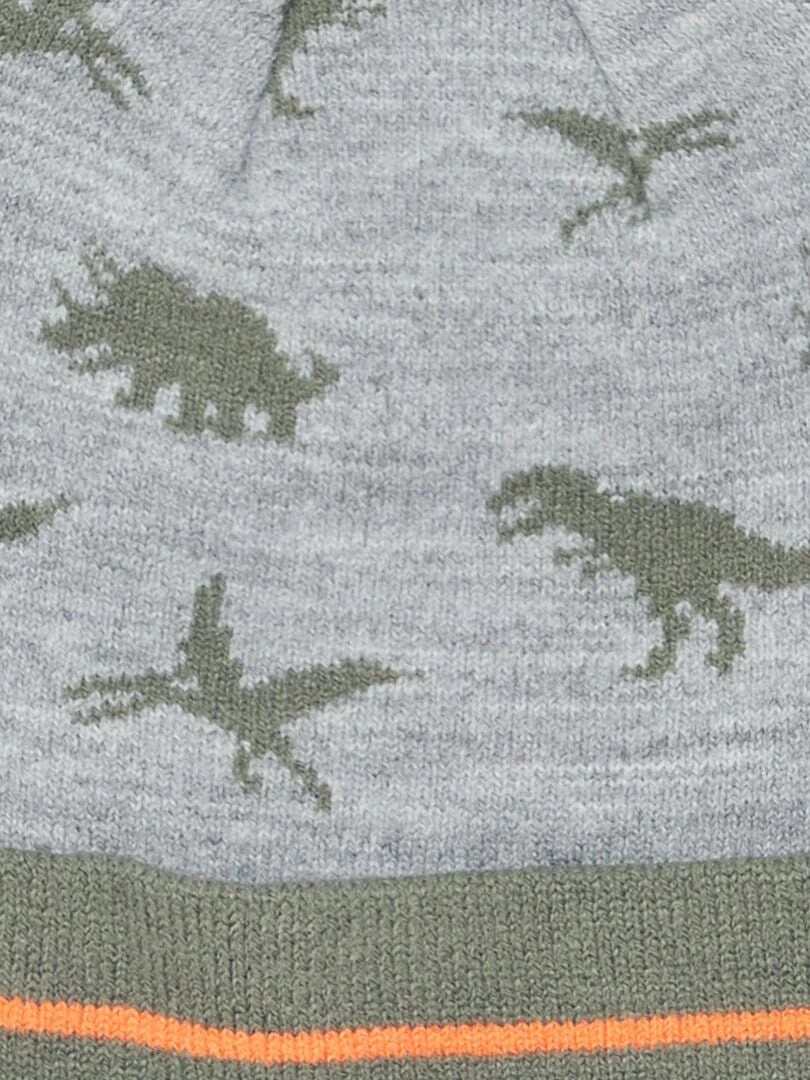 Berretto In Maglia Con Stampato 'dinosauro' 2 Berretto In Maglia Con Stampato 'dinosauro' - immagine 2