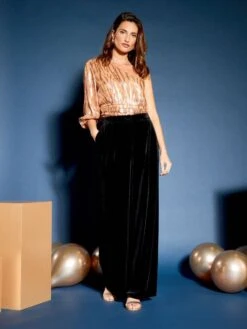 Blusa Asimmetrica Con Motivo Iridescente