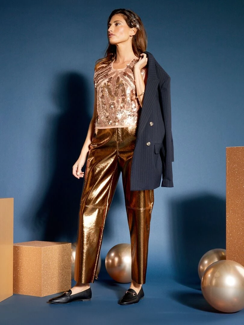 Blusa Con Lustrini Schiena Trasparente 1 Blusa Con Lustrini Schiena Trasparente