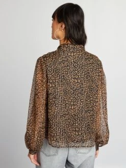 Blusa Con Nastro Da Annodare -Kiabi blusa con nastro da annodare leopardato aze87 1 frb4