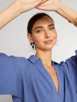 Blusa Corta A Maniche Corte -Kiabi blusa corta a maniche corte blu azz33 1 frb4