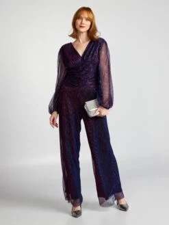 Blusa Corta Con Fibre Metallizzate