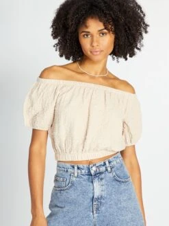 Blusa Cropped -Kiabi blusa cropped beige aul18 2 frb4