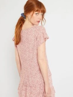 Blusa Floreale 'JDY' -Kiabi blusa floreale jdy arancione zb016 4 frb3