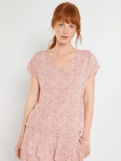 Blusa Floreale 'JDY' -Kiabi blusa floreale jdy arancione zb016 4 frb4