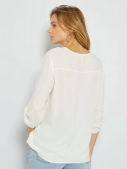 Blusa Morbida A Maniche Lunghe 'JDY' -Kiabi blusa morbida a maniche lunghe jdy bianco amw55 3 frb4