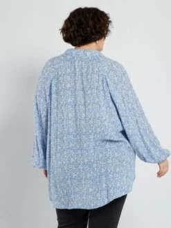 Blusa Morbida Con Stampa -Kiabi blusa morbida con stampa blu adz96 2 frb3
