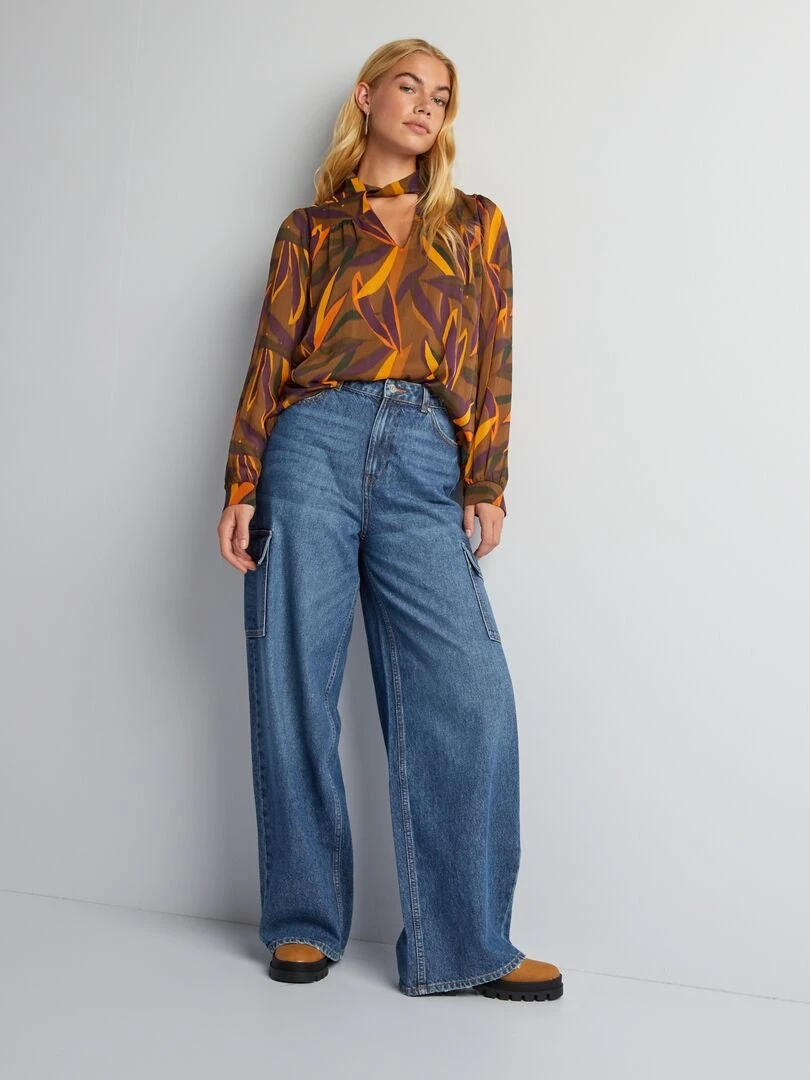 Blusa Morbida In Voile - 2 Blusa Morbida In Voile - - immagine 2