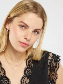 Blusa Satinata Con Pizzo -Kiabi blusa satinata con pizzo nero acw46 4 frb4