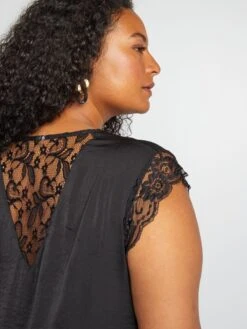 Blusa Scollo A V Con Pizzo -Kiabi blusa scollo a v con pizzo nero adz93 3 frb5