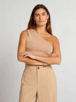 Body Drappeggiato Con Spalla Scoperta