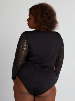 Body In Paillettes -Kiabi body in paillettes nero bfg05 1 frb4