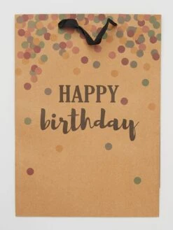 Busta Regalo 'Happy Birthday' -Kiabi busta regalo happy birthday marrone yj508 1 frb3
