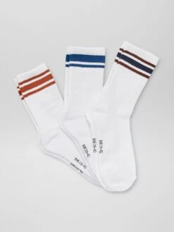 Calzini Con Bande A Contrasto - Set Di 3