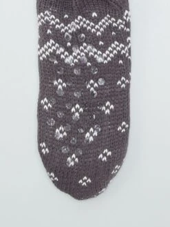 Calzini Foderati Stampa Jacquard 5 Calzini Foderati Stampa Jacquard -Kiabi calzini foderati stampa jacquard grigio ayc35 2 frb3