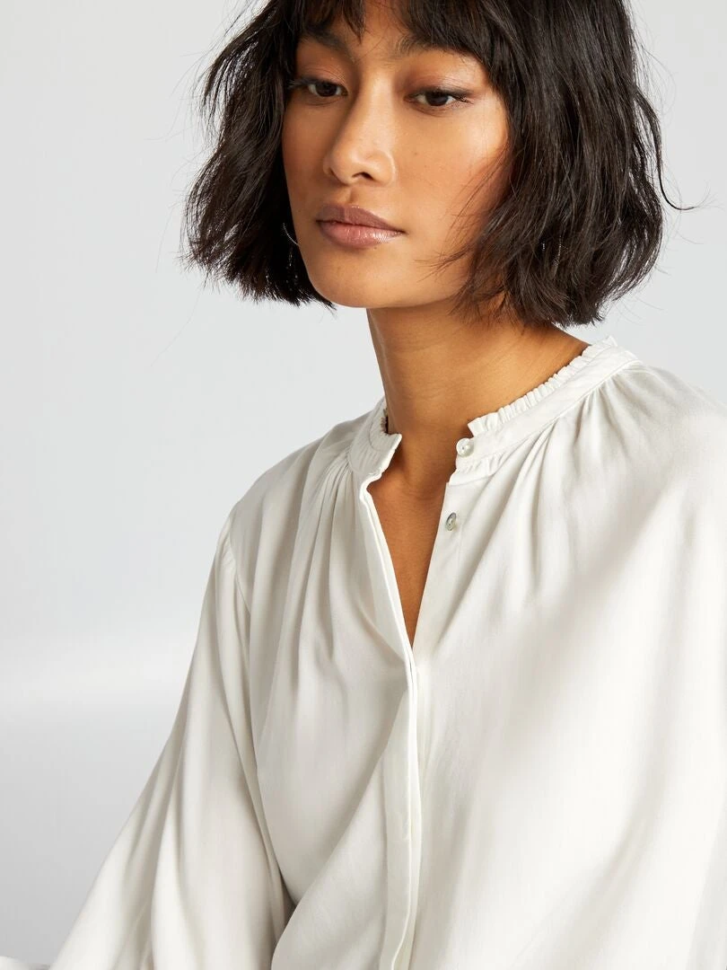 Camicetta Con Collo Alla Coreana 3 Camicetta Con Collo Alla Coreana - immagine 3