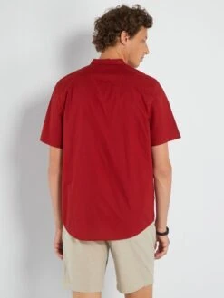 Camicia Con Collo Alla Coreana 6 Camicia Con Collo Alla Coreana -Kiabi camicia con collo alla coreana rosso add79 2 frb3