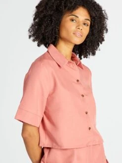 Camicia Corta Con Maniche 3/4 -Kiabi camicia corta con maniche 34 rosa avj66 2 frb3