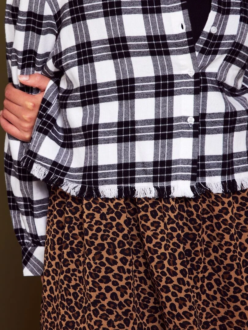 Camicia Cropped A Quadri 3 Camicia Cropped A Quadri - immagine 3