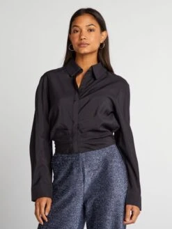Camicia Cropped -Kiabi camicia cropped nero bal66 2 frb4