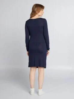 Camicia Da Notte Per L'allattamento 6 Camicia Da Notte Per L'allattamento -Kiabi camicia da notte per lallattamento blu arh04 1 frb3