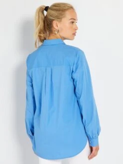 Camicia Dritta In Popeline 6 Camicia Dritta In Popeline -Kiabi camicia dritta in popeline blu aeb05 1 frb3