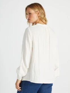 Camicia In Cotone Collo Con Volant -Kiabi camicia in cotone collo con volant bianco aiu25 4 frb4