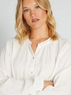 Camicia In Cotone Collo Con Volant -Kiabi camicia in cotone collo con volant bianco aiu25 4 frb5