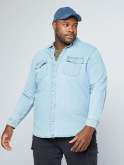 Camicia In Denim -Kiabi camicia in denim blu aqu21 3 frb3