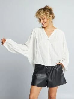 Camicia In Doppia Garza Di Cotone 7 Camicia In Doppia Garza Di Cotone -Kiabi camicia in doppia garza di cotone bianco axn31 1 frb4