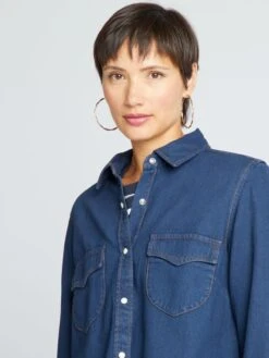 Camicia In Jeans -Kiabi camicia in jeans blu denim scuro aii52 3 frb3