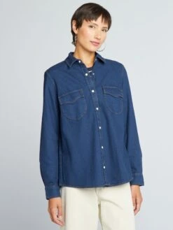 Camicia In Jeans -Kiabi camicia in jeans blu denim scuro aii52 3 frb6