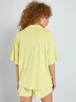 Camicia In Spugna -Kiabi camicia in spugna giallo anb36 1 frb3