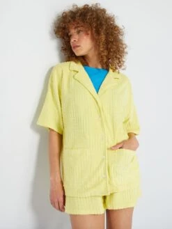 Camicia In Spugna -Kiabi camicia in spugna giallo anb36 1 frb4