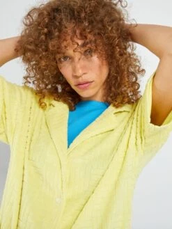 Camicia In Spugna -Kiabi camicia in spugna giallo anb36 1 frb5