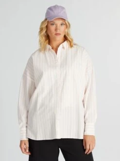 Camicia Lunga Con Collo Italiano -Kiabi camicia lunga con collo italiano rosa aee84 4 frb3