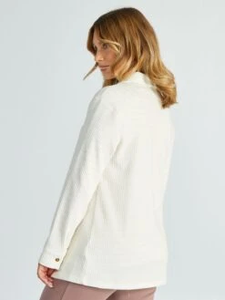 Camicia Premaman In Velluto A Coste -Kiabi camicia premaman in velluto a coste bianco ajq25 2 frb4