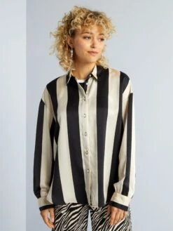 Camicia Satinato Con Maniche Lunghe 7 Camicia Satinato Con Maniche Lunghe -Kiabi camicia satinato con maniche lunghe nero aee25 3 frb4