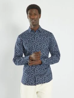 Camicia Slim Con Motivi 7 Camicia Slim Con Motivi -Kiabi camicia slim con motivi blu yt635 7 frb4