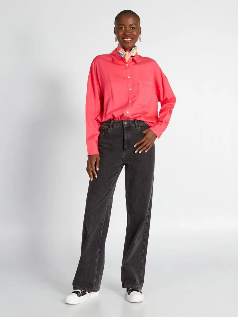 Camicia Tinta Unita A Maniche Lunghe 2 Camicia Tinta Unita A Maniche Lunghe - immagine 2