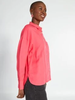 Camicia Tinta Unita A Maniche Lunghe 8 Camicia Tinta Unita A Maniche Lunghe -Kiabi camicia tinta unita a maniche lunghe rosa aee34 3 frb4