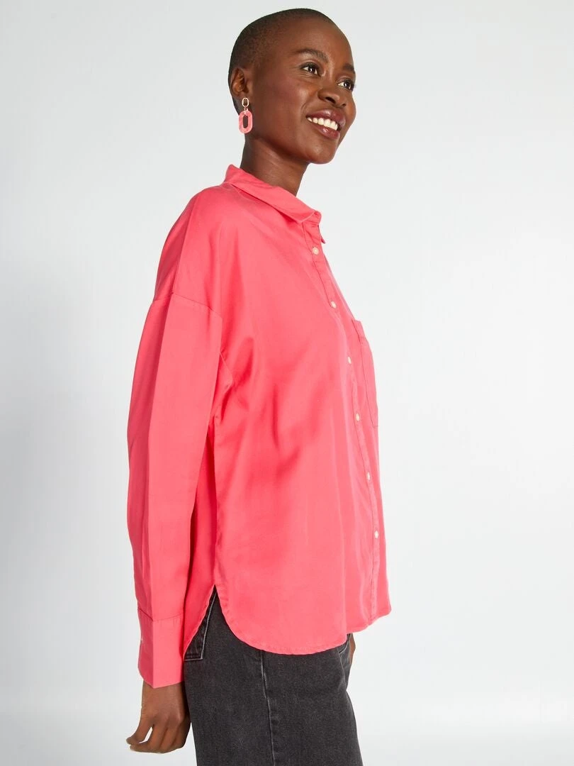 Camicia Tinta Unita A Maniche Lunghe 4 Camicia Tinta Unita A Maniche Lunghe - immagine 4