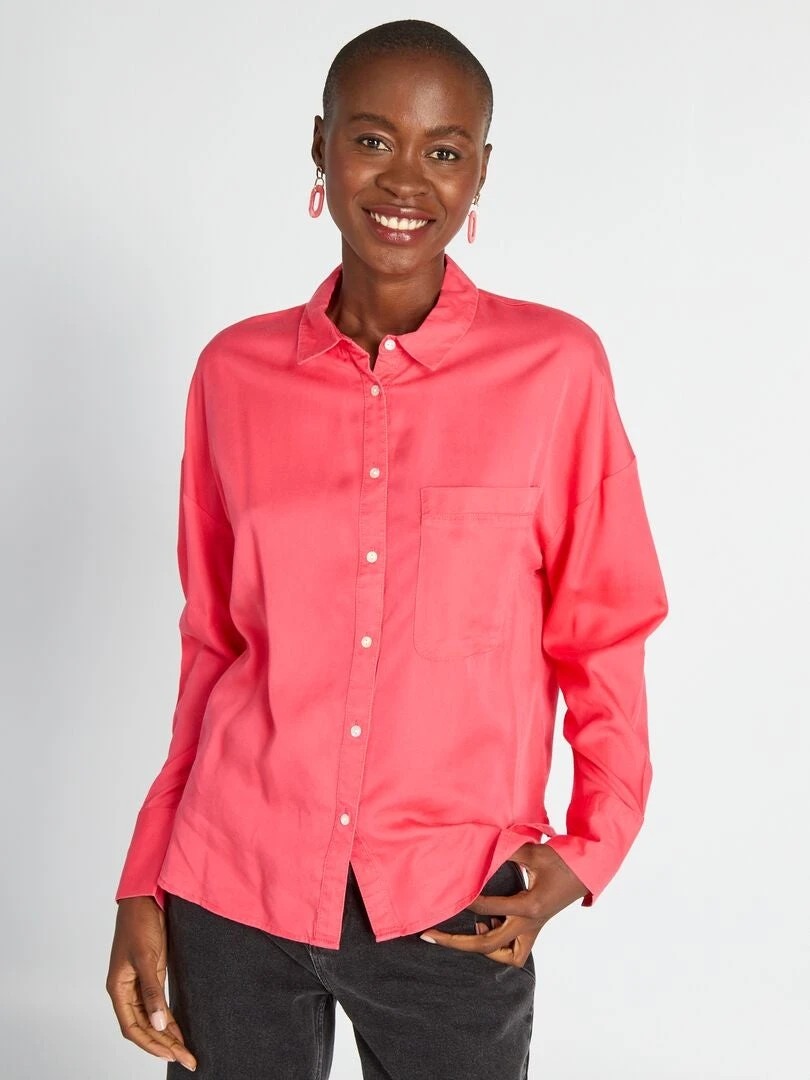 Camicia Tinta Unita A Maniche Lunghe 5 Camicia Tinta Unita A Maniche Lunghe - immagine 5