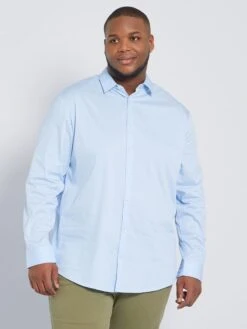 Camicia Twill Stretch -Kiabi camicia twill stretch blu wz782 3 frb5