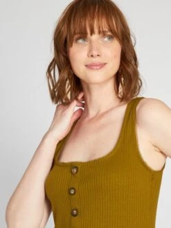 Canotta A Coste Con Bottoni