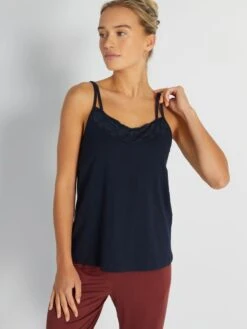 Canotta Da Notte Postoperatoria Con Spalline Sottili -Kiabi canotta da notte postoperatoria con spalline sottili blu arm21 2 frb4