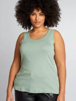 Canotta In Cotone -Kiabi canotta in cotone verde bbr07 2 frb3
